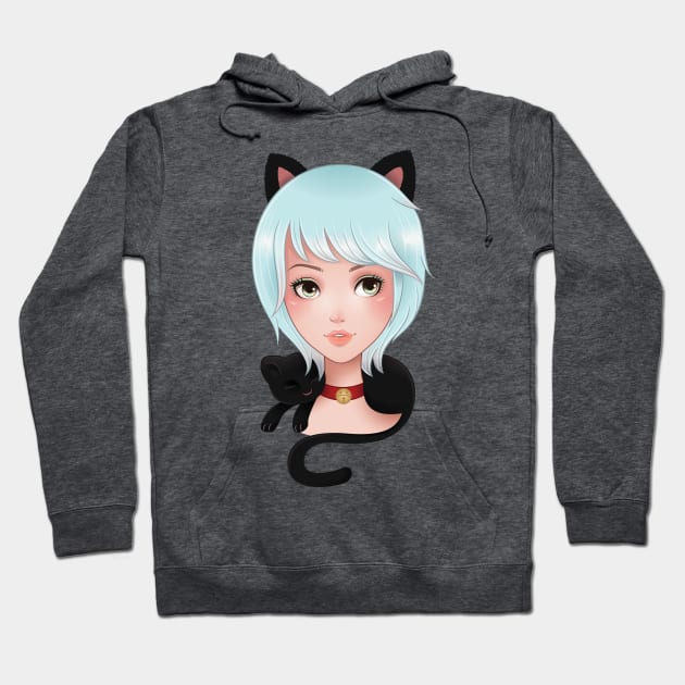 Napping Cat Hoodie by cqcat